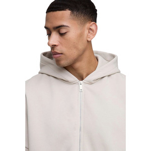 Zip Up personnalisé poids lourd surdimensionné 100% coton vierge polaire Streetwear pull à capuche pour hommes nouveaux sweats à capuche tendance - Product Image 5
