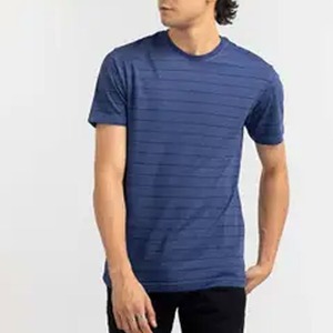 T-shirt de gym pour hommes 90% coton et polyester, logo privé personnalisé, vente en gros de vêtements de fitness vierges unis avec tissu tricoté - Product Image 4