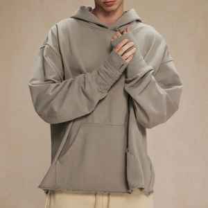 Sweats à capuche unisexe vintage délavés à l'acide en coton pour hommes et femmes - Product Image 3