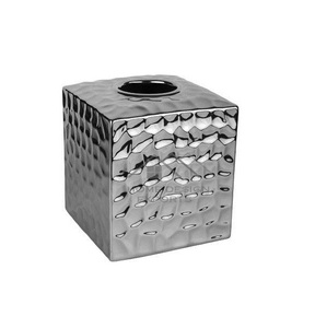 Precio al por mayor Caja de pañuelos de metal galvanizado Dispensador de servilletas ecológico para tocadores de baño y encimera de cocina - Product Image 1