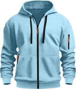 Sudaderas con Capucha Personalizadas con Logotipo de Diseño OEM para Hombre, Bordadas, con Cremallera, Talla Personalizada, 100% Algodón, Extra Grandes, Ecológicas, al por Mayor - Product Image 1
