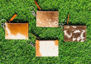 New Arrival Real Handmade Cowhide Fur Leather Coin Purse and <b>Card</b> <b>Holder</b> Case Cute Credit <b>Card</b> <b>Holder</b> and Coin Case With <b>Keyring</b> - Product Image 3