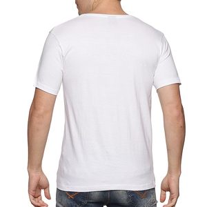 Logotipo personalizado Impreso Nuevo estilo O-cuello Regular Fit Camiseta de hombre 100% Algodón Media manga Camisetas de verano Color sólido - Product Image 2