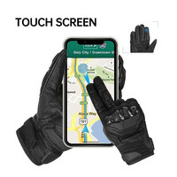 Gants de moto sportifs en cuir d'été FUSION DYNAMICS FD-4020 unisexes, à doigts complets, respirants, en maille légère, antidérapants