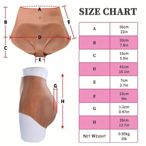Curvy Enhancer Urchoice Crossdressing Soft Silicone Booty Shaper Culotte-D'inspiration africaine, sans <span class=keywords><strong>latex</strong></span>, 25.98 pouces-44.09 pouces - Product Image 4
