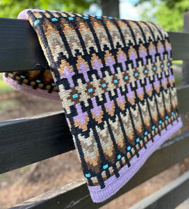 Couverture de selle en laine de conception néo-zélandaise faite à la main tapis de selle en laine pour Western Show Horse taille standard neuve et inutilisée - Product Image 5