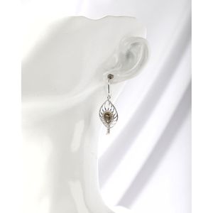 Fashion Drop Earrings with Tree Leaves and Abalone Design - Product Image 4