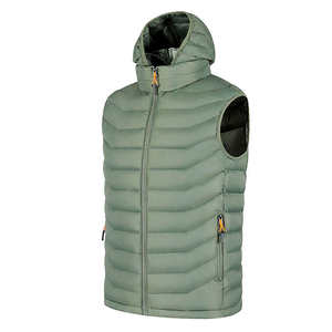 OEM ODM Logo personnalisé hiver solide doublure en peluche gilets sans manches hommes bouffant gilet veste hommes Gilet vestes - Product Image 3