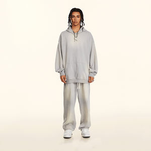 Sudaderas con capucha deportivas personalizadas, chándal deportivo con materiales ecológicos French Terry Hoodie Heavyweight Jogger Set - Product Image 2