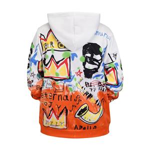 Sudadera con capucha de algodón mezclado de alta calidad con logotipo de impresión personalizado 3D para hombres Sudadera con capucha de invierno de gran tamaño con impresión en relieve - Product Image 2