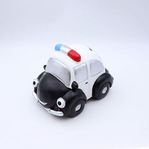 2024 all'ingrosso del mestiere su ordinazione dei bambini del regalo dei salvadanai della resina a forma di auto della polizia soldi e salvadanai della moneta - Product Image 5