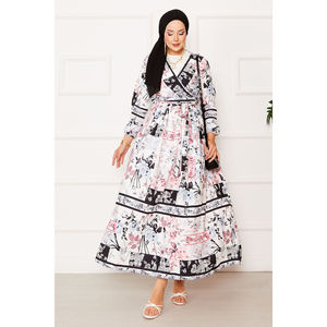 Ensemble décontracté 2 pièces en modal et mousseline pour femme avec jupe à nouer sur le côté, noir, pour le printemps/été - Product Image 4