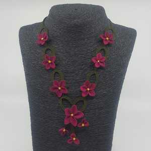 İğne Oyası Ay Yıldız Kolye Mürdüm <b>Fashionable</b> <b>Necklaces</b> - Product Image 1