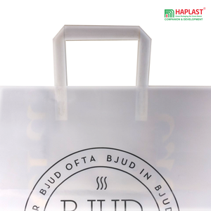 2023ถุงพลาสติก PE พิมพ์โลโก้ได้ตามต้องการถุงผ้าที่จับแบบห่วงนิ่มบรรจุภัณฑ์แบบปิดผนึกได้ชัดเจน PP ช้อปปิ้ง - Product Image 2