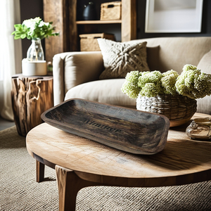 ชามใส่แป้งสวดภาวนาสีดำขนาดกลางชามใส่แป้งแกะสลักด้วยมือของตกแต่งบ้านที่วางตรงกลางของตกแต่งโบสถ์ของขวัญที่แกะสลักด้วยไม้มะม่วง - Product Image 3