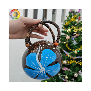 Bolsa de cáscara de coco hecha a mano: Bolsa de cabestrillo de calidad superior ecológica con cuentas de cáscara de coco para mujer - Product Image 4