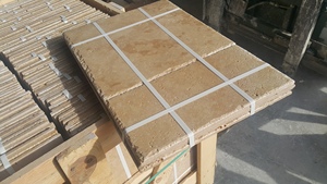 Baldosas de Travertino Nogal con Borde Cincelado 20x20cm, Duraderas para Exteriores, Jardín, Camino de Entrada, Fabricadas en Turquía, para Hotel y Villa - Product Image 2
