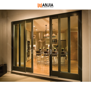 ประตูบานเลื่อนอลูมิเนียมแบบกันน้ำสองชั้นกระจก  แบบอเมริกัน  ยี่ห้อ WANJIA  พร้อมฉนวนกันความร้อน - Product Image 2