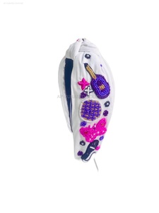 Designer Knotted Hand <b>Beaded</b> Jeweled Headband for Women <b>Beaded</b> Holiday Hair Accessories <b>Direct</b> From India Manufacturer - Product Image 3