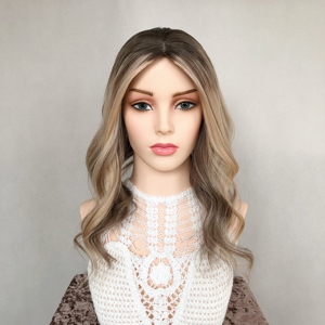 ท็อปเปอร์ผมแท้ยุโรปแ<span class=keywords><strong>บ</strong></span><span class=keywords><strong>บ</strong></span>คลิปหนีบ สี<span class=keywords><strong>บ</strong></span><span class=keywords><strong>ลอน</strong></span><span class=keywords><strong>ด์</strong></span>บาเลยาจ  ฐานไหม  สำหรับผู้หญิง  ให้ความรู้สึกเหมือนหนังศีรษะจริง - Product Image 2