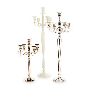 Candelabro de Metal para decoración de interiores, candelabro de diseño decorativo de 5 pilares para portavelas Lightning Home - Product Image 5