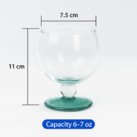 Gobelets à cocktail ovales durables, réutilisables, écologiques, en verre borosilicate, verres à shot transparents soufflés à la main pour