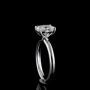 Bague de fiançailles solitaire en or 18 carats avec diamant de laboratoire de forme modifiée en coussin de 2,00 carats, bijoux de mariée élégants et classiques - Product Image 3