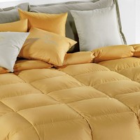 Couette d'automne en duvet moyen fabriquée en Italie, housse 100% coton, couleur unie, écoresponsable, douce, 180x260cm, également disponible en marque privée