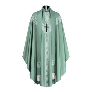 Vestiduras litúrgicas católicas de calidad superior, ropa religiosa bordada de alta calidad, túnicas de sacerdote casulla de Iglesia personalizadas - Product Image 6