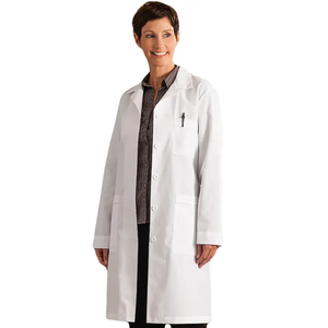 Bata de laboratorio médico de algodón 100%, tela de Jersey de alta calidad, nuevo estilo con logotipo personalizado, servicio OEM - Product Image 1
