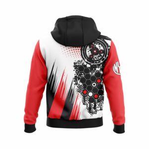 Pull à manches longues avec capuche Sweat à capuche en polyester sublimé surdimensionné personnalisé - Product Image 2