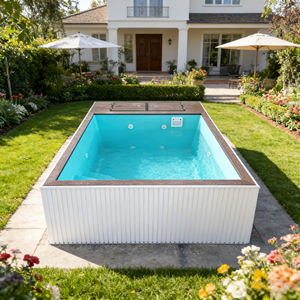 Piscine Hors Sol Professionnelle en Fibre de Verre Préfabriquée pour Adultes 20ft 40ft Conteneur de Jardin Piscine Extérieure à Cadre - Product Image 6