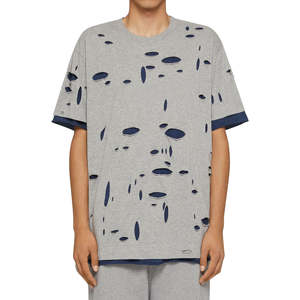 T-shirts écologiques respirants pour hommes, style streetwear, 250 g/m², 100 % coton, poids lourd, col rond uni, coupe régulière personnalisée - Product Image 1