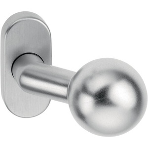 Poignée de porte ovale en aluminium F1 avec rosette, protection incendie, bouton sphérique 2133/4020, accessoires intérieurs pour camping-car par EDI - Product Image 1