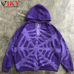 Sweat à capuche brodé en détresse lavé à l'acide Service OEM Sweats à capuche lourds pour hommes PAR VIKY INDUSTRIES - Product Image 4