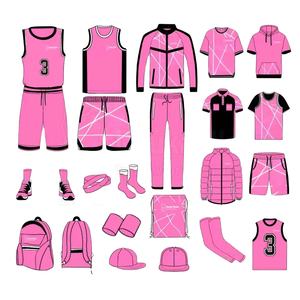 Ensembles de maillots de basket-ball personnalisés avec logo/nom de l'équipe nationale, impression par transfert thermique, 100% polyester, maillot et short - Product Image 1