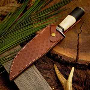 Cuchillo de Caza de Acero de Damasco al por Mayor, Mango de Madera para Supervivencia al Aire Libre, Camping, Pesca, Cuchillos de Caza, Hoja de Acero de Damasco - Product Image 6