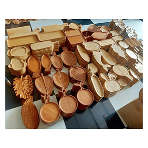 Bandeja de servicio de madera de diseño único para la decoración del hogar | Bandeja de servicio para uso diario de madera | Bandeja de madera para usar la decoración del hogar - Product Image 1