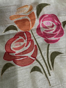 Ropa de boda exclusiva última tendencia nueva llegada Lino algodón estampado a mano Sari compras en línea India - Product Image 6