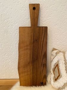 Planche à découper en bois de manguier vintage avec texture craquelée plateau de découpe en bois rustique unique décor de cuisine planche en bois faite à la main - Product Image 6