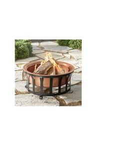 Elegante fogata de patio trasero construida con cobre envejecido y hierro recubierto, ideal para reuniones de todas las estaciones - Product Image 6