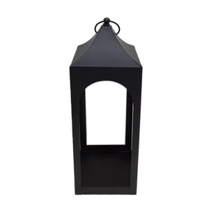 Lanterne carrée en fer et verre avec poignée Lanterne décorative de couleur noire pour la décoration de la maison et de la table personnalisée - Product Image 3