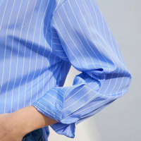 Kemeja lengan panjang wanita, dengan kelembaban menyerap keringat bahan katun untuk pakaian Kantor Layanan OEM ODM