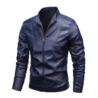 Blouson en cuir synthétique noir coupe slim coupe-vent de haute qualité pour homme, style motard classique, dernière collection