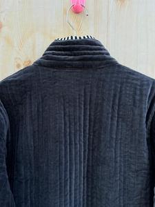 Indian Handmade Reversible <b>Quilted</b> Jacket Unisex Premium Cotton <b>Velvet</b> Coat Stand Button Closure New Winter Collection Perfect - Product Image 6