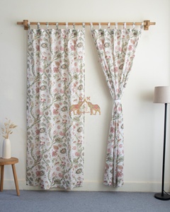 Cortinas y Cenefas Modernas de Lujo con Estampado a Mano, 100% Algodón Ligero, con Bloqueo de Luz Total para Sala de Estar, Aptas para Todas las Estaciones - Product Image 2