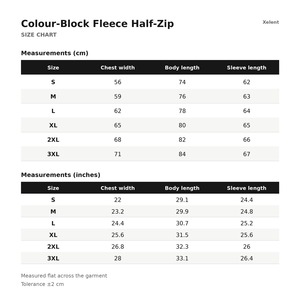 Pull-over polaire personnalisé à demi-zip, blocs de couleur, 300 GSM, poche poitrine brodée, pour l'extérieur, vente en gros OEM - Product Image 6