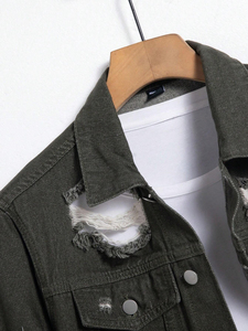 Chaqueta de mezclilla con el mejor material Chaqueta de mezclilla de hombre al por mayor con su propio diseño personalizado - Product Image 4