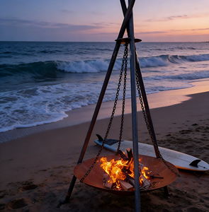Brasero de Acero Corten de Alta Resistencia, Moderno y de Primera Calidad, Parrilla para Exteriores, para Jardín y Patio Trasero, para Calefacción y Cocina - Product Image 4
