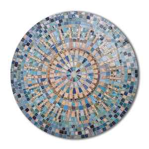 Espejo de mosaico de plata, espejo de mosaico redondo - Product Image 2